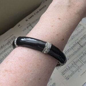 Black and Silver Stretch Bracelet